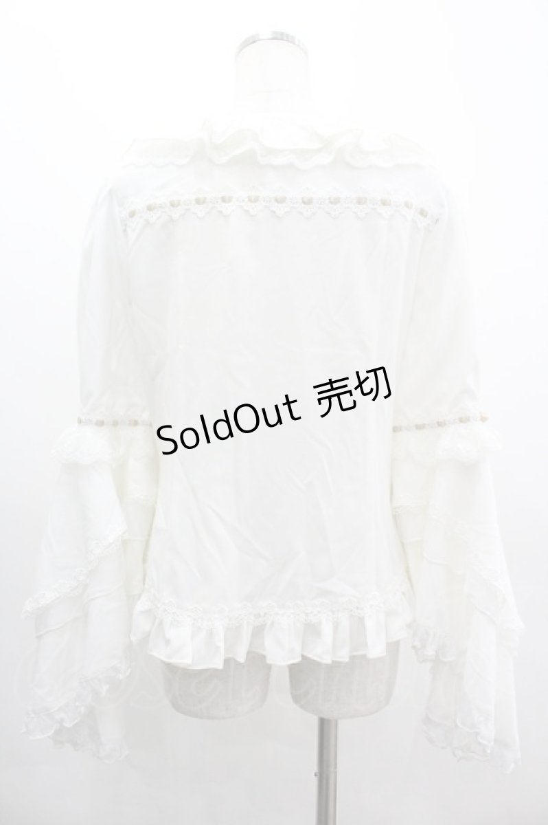 画像2: Hoshibako Works / ベル・エピヌ　ブラウス  白 I-26-03-10-004-LO-BL-SA-ZI (2)
