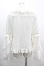 画像2: Hoshibako Works / ベル・エピヌ　ブラウス  白 I-26-03-10-004-LO-BL-SA-ZI (2)