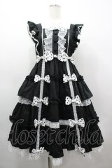 Angelic Pretty / Melody Frillジャンパースカート  黒ｘ白 I-26-03-10-038-AP-OP-SA-ZI
