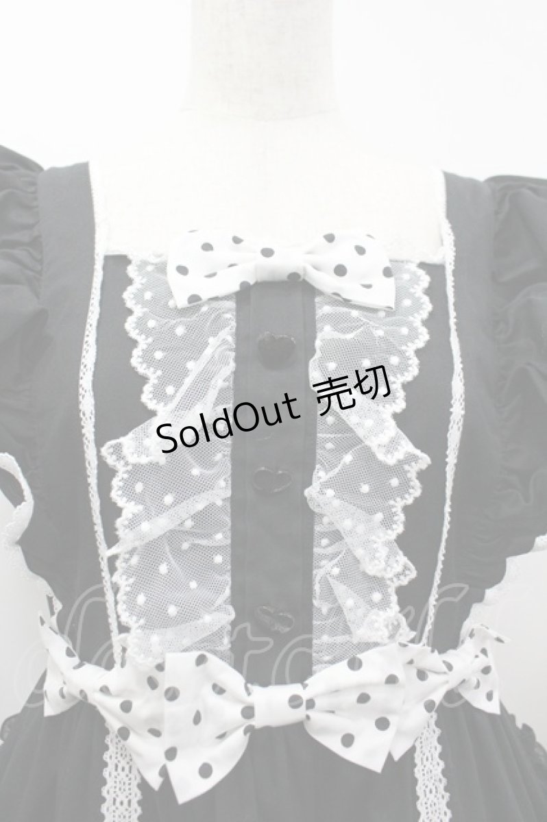 画像3: Angelic Pretty / Melody Frillジャンパースカート  黒ｘ白 I-26-03-10-038-AP-OP-SA-ZI (3)