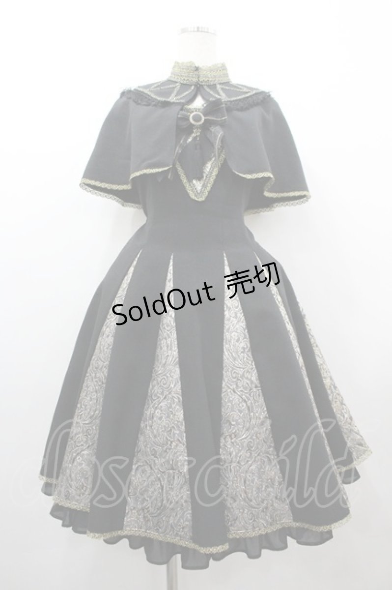 画像1: ALICE and the PIRATES / バステトケープ&ドレスセット  黒Ｘゴールド I-26-03-10-041-PA-OP-SA-ZI (1)