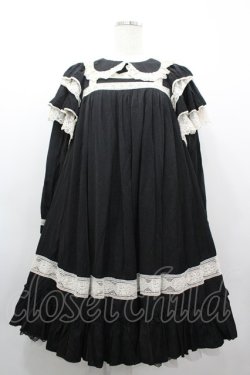 画像1: Hoshibako Works / リリアンヌ姉妹ワンピース  黒Ｘ白 I-26-03-10-045-LO-OP-SA-ZI