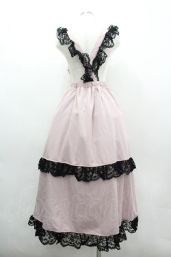 画像2: Princess Melody / ハートエプロンジャンパースカート  ピンクＸ黒 I-26-03-10-061-EL-SK-SA-ZI