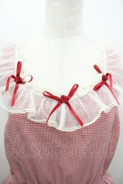 画像3: axes femme / ローズリボンチェックワンピース  レッド I-26-03-10-065-AX-OP-SA-ZI