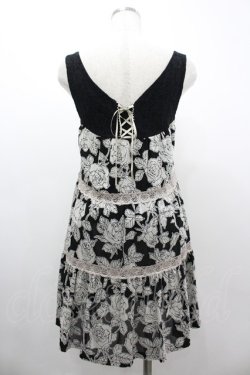 画像2: axes femme / /ローズ柄チュニック M 黒 I-26-03-10-066-AX-TO-TE-ZI