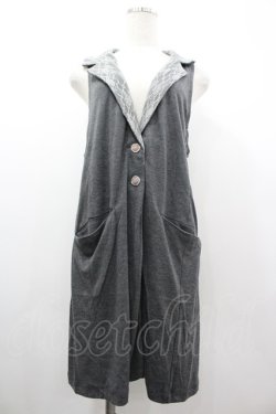 画像1: axes femme / ロングカットベスト M モクグレー I-26-03-10-067-AX-TO-TE-ZI