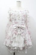 LIZ LISA / ローズリボンシフォンセットアップ  白Ｘピンク I-26-03-10-068-LO-OP-SA-ZI