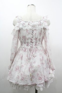 画像2: LIZ LISA / ローズリボンシフォンセットアップ  白Ｘピンク I-26-03-10-068-LO-OP-SA-ZI