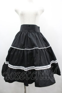 画像1: Eri Aino's collaboration / シャーロットの水曜日スカート L 黒Ｘ白 I-26-03-10-073-PU-SK-SA-ZI