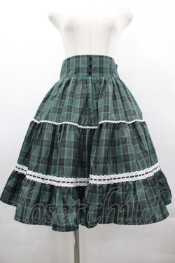 画像1: Eri Aino's collaboration / シャーロットの水曜日スカート L グリーンチェック I-26-03-10-075-PU-SK-SA-ZI