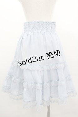 画像2: axes femme / ムーンキャットティアードスカート M サックス I-26-03-10-081-AX-SK-TE-ZI