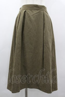 画像1: axes femme / スエード調スカート M カーキ I-26-03-10-082-AX-SK-TE-ZI