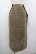 INGEBORG / クローバーボタンタイトスカート S ベージュ I-26-03-10-084-LO-SK-SA-ZI