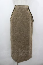 画像1: INGEBORG / クローバーボタンタイトスカート S ベージュ I-26-03-10-084-LO-SK-SA-ZI (1)