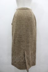 画像2: INGEBORG / クローバーボタンタイトスカート S ベージュ I-26-03-10-084-LO-SK-SA-ZI (2)