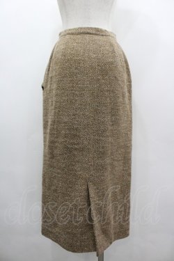 画像2: INGEBORG / クローバーボタンタイトスカート S ベージュ I-26-03-10-084-LO-SK-SA-ZI