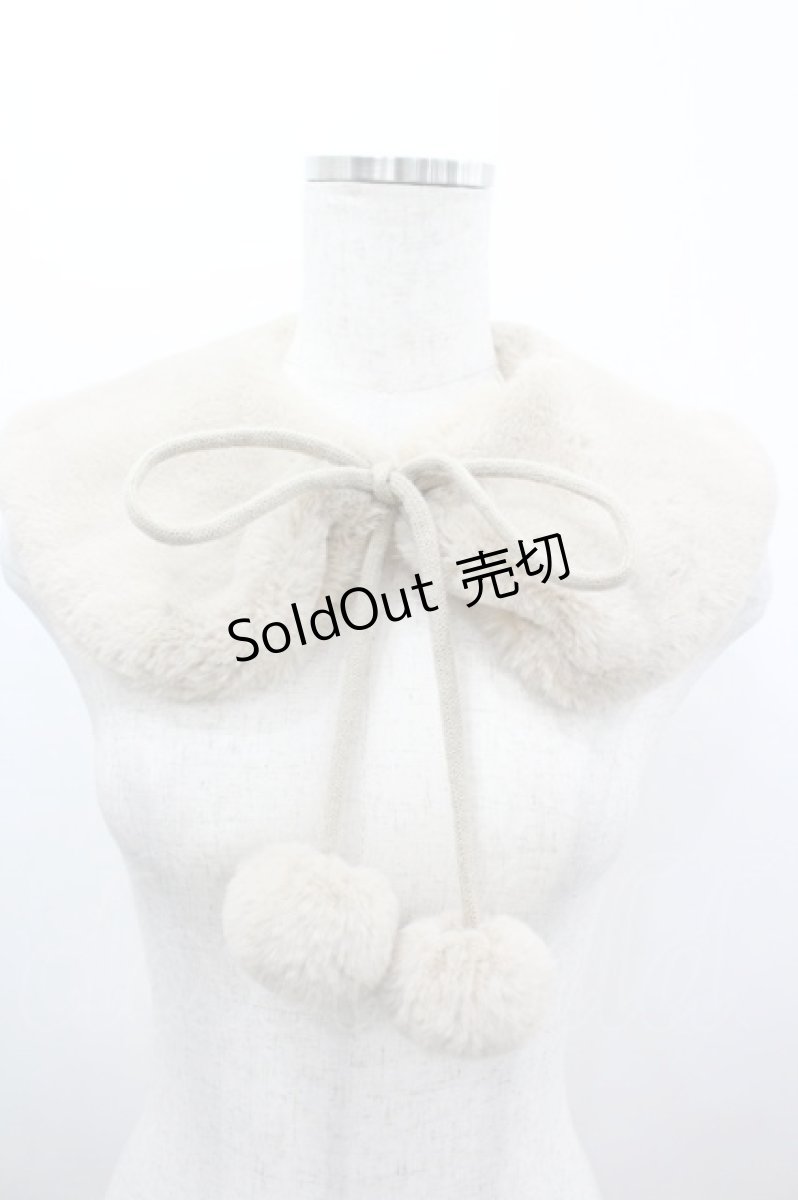 画像1: m petit by misako / ファーつけ襟  中薄橙 I-26-03-10-090-LO-ZA-SA-ZI (1)