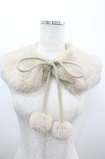 画像1: m petit by misako / ファーつけ襟  中薄橙 I-26-03-10-090-LO-ZA-SA-ZI (1)