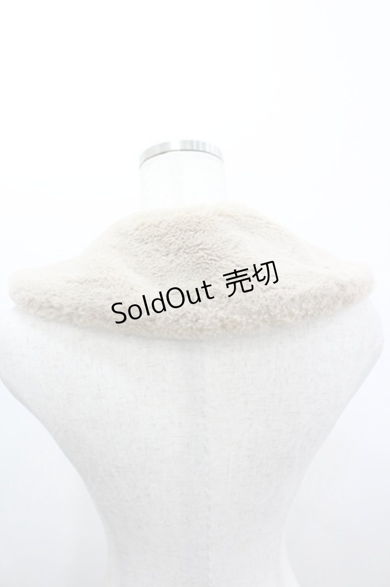 画像2: m petit by misako / ファーつけ襟  中薄橙 I-26-03-10-090-LO-ZA-SA-ZI (2)