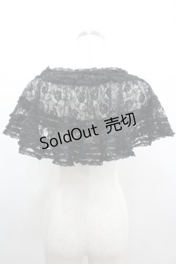 画像2: KANEKO ISAO / 総レースショール  ブラック I-26-03-10-091-EL-ZA-SA-ZI