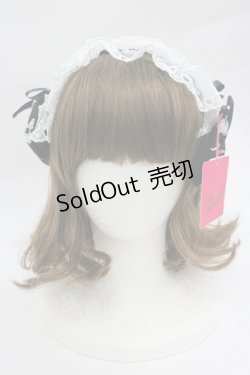 画像2: Angelic Pretty / Heartカチューシャ(無地)  黒Ｘ白 I-26-03-10-097-AP-AC-SA-ZI