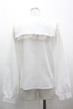 画像2: MA*RS / セーラー襟パールビジューボタンブラウス  白 I-26-03-10-010-EL-BL-TE-ZI