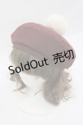 Kurumi Collaboration / ノエル・ド・メモワール　ベレー帽  ワイン I-26-03-10-103-GO-AC-TE-ZI