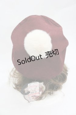 画像3: Kurumi Collaboration / KRM*ミジンコールベレー  濃赤 I-26-03-10-107-GO-AC-SA-ZI