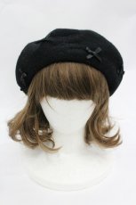 画像1: m petit by misako / サンリオプチリボンベレー  黒 I-26-03-10-108-LO-AC-SA-ZTK033 (1)