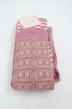 画像1: Shirley Temple / チョコレートオーバーニー 22~24CM ピンク I-26-03-10-111-ET-ZA-SA-ZI