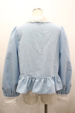 画像2: Cherirulu Chocola / MYリボンマルエリブラウス LL サックスＸ白 I-26-03-10-011-GO-BL-SA-ZI