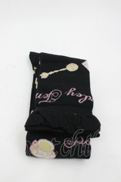 画像2: Shirley Temple / ティーパーティオーバーニーソックス  黒 I-26-03-10-119-ET-ZA-SA-ZI