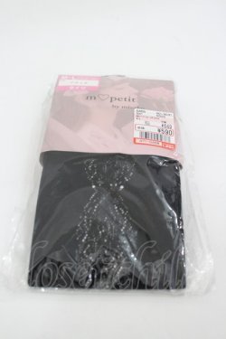 画像1: m petit by misako / AMブブンレースアミタイツ  黒 I-26-03-10-120-LO-ZA-SA-ZI