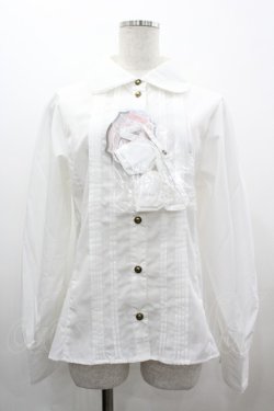 画像1: Kurumi Collaboration / ノエル・ド・メモワール ブラウス LL 白 I-26-03-10-013-GO-BL-SA-ZI