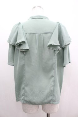 画像2: axes femme / ミックスフルーツ刺繍ブラウス  グリーン I-26-03-10-002-AX-BL-SA-ZI