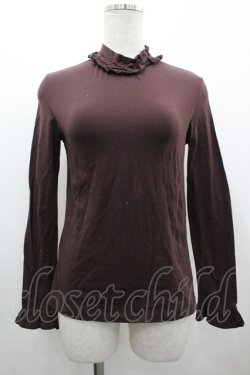 画像1: Leur Getter / はしごリボンレースハイネックカットソー  ブラウン I-26-03-10-018-LU-TO-SA-ZI