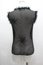 画像2: Qutie Frash / 蜘蛛メッシュタンクトップ  ブラック I-26-03-10-025-QU-TO-SA-ZI (2)