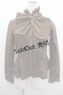 画像1: Angelic Pretty / ロイヤルクィーンブラウス  ブラウン I-26-03-12-001-AP-BL-SA-ZI