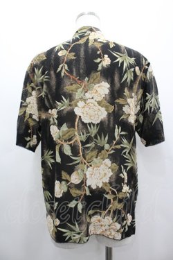 画像2: KANEKO ISAO / 芍薬柄チャイナブラウス  ブラック I-26-03-12-032-EL-BL-SA-ZI