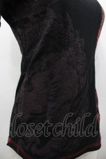 画像3: Ozz On / 龍生地切替チャイナトップス  ブラック×レッド I-26-03-12-035-OO-TO-SA-ZI (3)