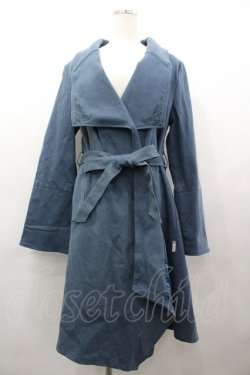 画像1: Rozen Kavalier / 襟刺繍コート  ブルー I-26-03-12-038-OO-CO-SA-ZI