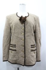 画像1: INGEBORG / クローバーボタンジャケット S ベージュ I-26-03-12-041-LO-JA-SA-ZI (1)