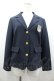 画像1: Fi.n.t / 3つボタンジャケット  ネイビーＸゴールド I-26-03-12-042-CA-JA-SA-ZI (1)