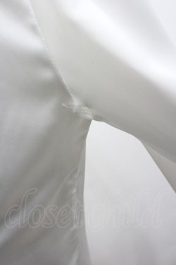 画像5: 未知星辰的来信 / リボンタイサテン立ち襟長袖ブラウス  白Ｘ黒 I-26-03-12-004-LO-BL-SA-ZI