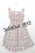 MOMOKO HOUSE / タータンチェックフリルエプロン  赤チェック I-26-03-12-046-LO-OP-SA-ZI
