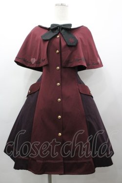 画像1: Amavel / Wonder Magicケープワンピース  ボルドー I-26-03-12-049-CA-OP-SA-ZI
