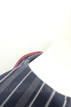 画像4: Amavel / ダブルボタンストライプシャツワンピース  ネイビー I-26-03-12-050-CA-OP-SA-ZI