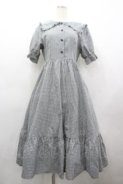 画像1: m petit by misako / AM*ギンガムCHKワンピース M 黒チェック I-26-03-12-051-LO-OP-SA-ZI
