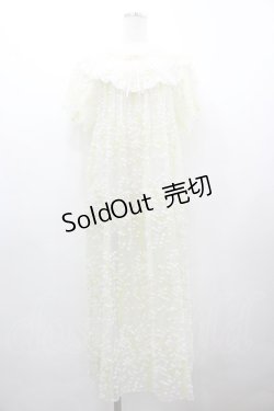 画像1: Maison de minette / すずらんジャガードAラインドレス  白Ｘ緑 I-26-03-12-052-LO-OP-SA-ZI