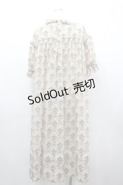 画像2: Maison de minette / ブーケ格子ワンピース  白Ｘブラウン I-26-03-12-053-LO-OP-SA-ZI